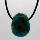 Chrysocolla getrommeld Doorboord 3cm