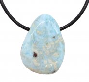 Larimar 'AB' getrommeld doorboord 3cm