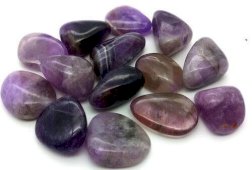 Chevron-amethist getrommeld 200g