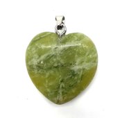 Hanger Hart Groene Jade 2.5cm