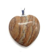 Hanger Hart Landschapsjaspis 2.5cm