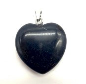 Hanger Hart Zwarte Obsidiaan 2.5cm