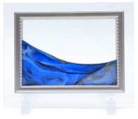 Bewegend Zandschilderij Glas 17cm - Blauw