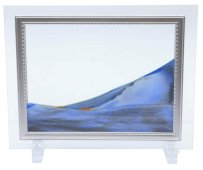 Bewegend Zandschilderij Glas 22cm - Blauw