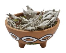 Smudge Schaal Terracotta Etnisch + Pootjes 13cm