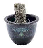 Smudge Schaal Keramiek Levensboom Zwart 9cm