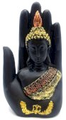 Standbeeld Hars Boeddha op Hand 18cm