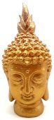 Standbeeld Hars Boeddhahoofd Goud 28cm
