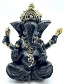 Standbeeld Hars Ganesh Zwart 13cm