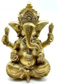 Standbeeld Hars Ganesh Goud 13cm