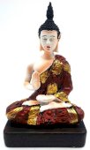 Standbeeld Hars Thaise Boeddha Rood 18cm