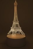 USB Nachtlampje Plastic Eiffeltoren 19cm