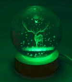 Nachtlampje USB Glas Hert Meerkleurig 9cm